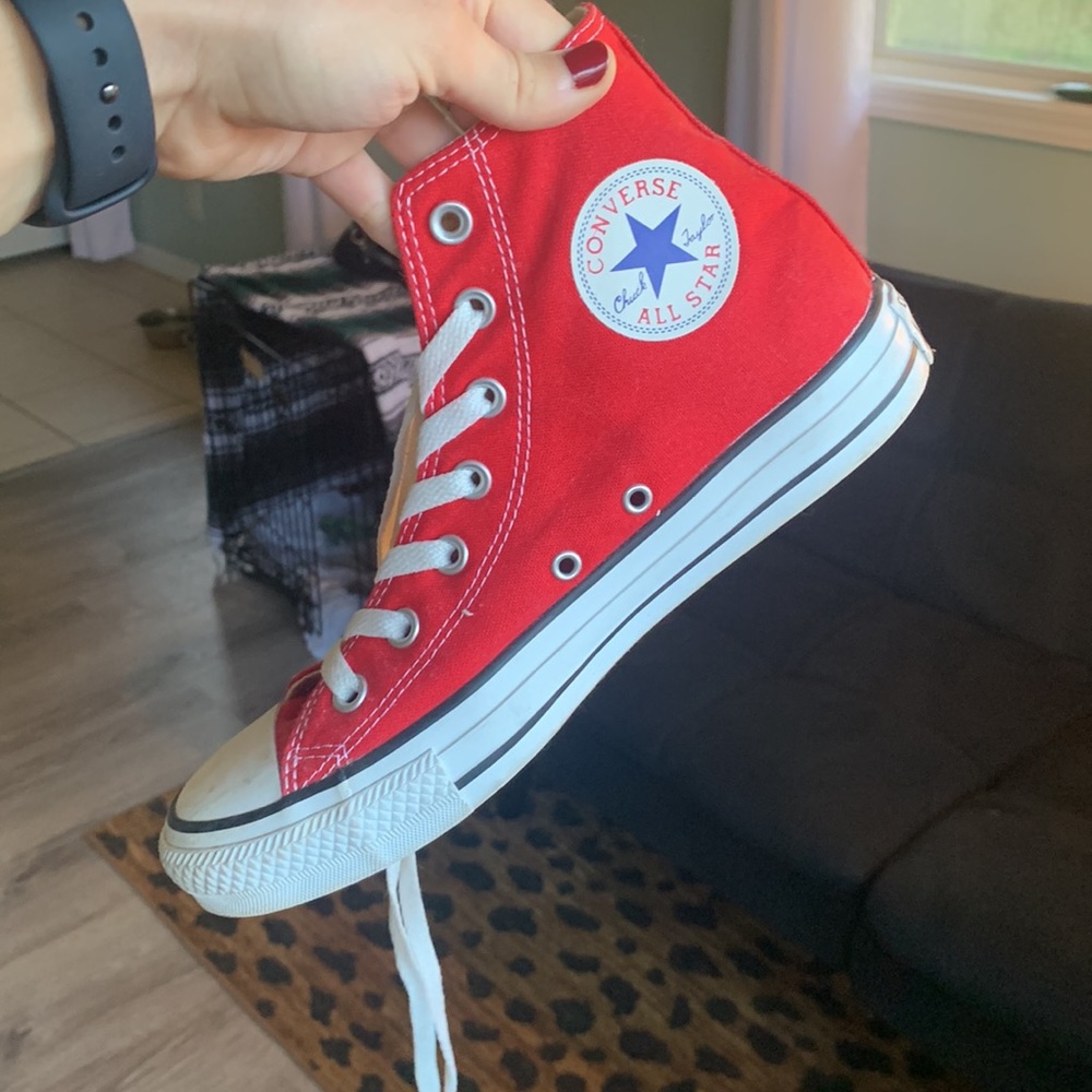 Red High Top Converse